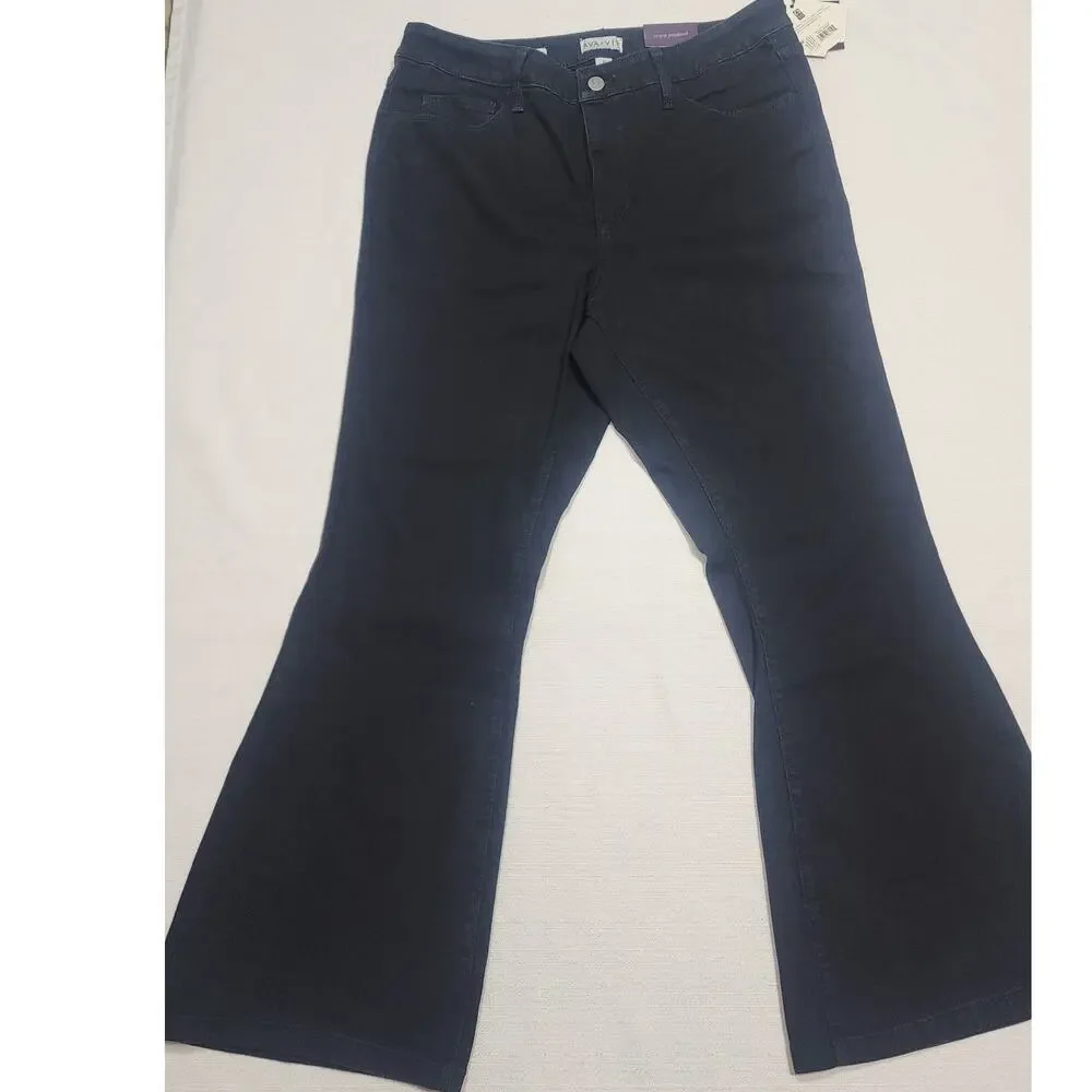 AVA & VIV Women's High rise flare jeans 17 W36''x L43''